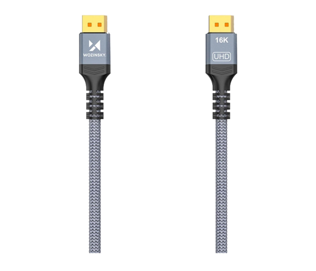 Wozinsky Kabel DisplayPort 2.1 Certyfikowany  2m czarny WPS-16AYL2S - 1487919 - zdjęcie